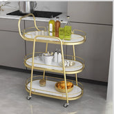 Versatile gold kitchen cart